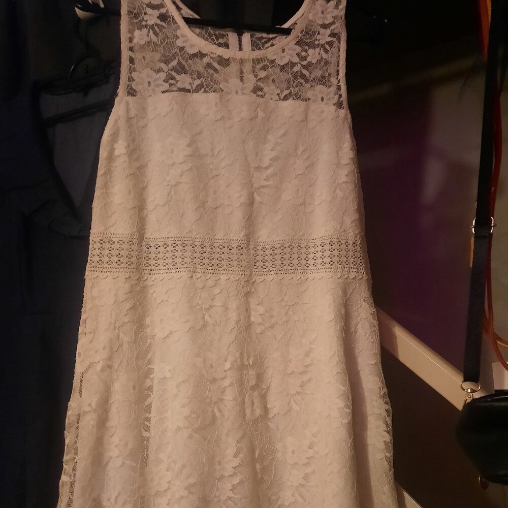 White floral dress